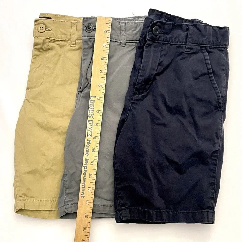 The Children’s Place Lot of THREE Pairs of Flat Front Husky Shorts Size 8H